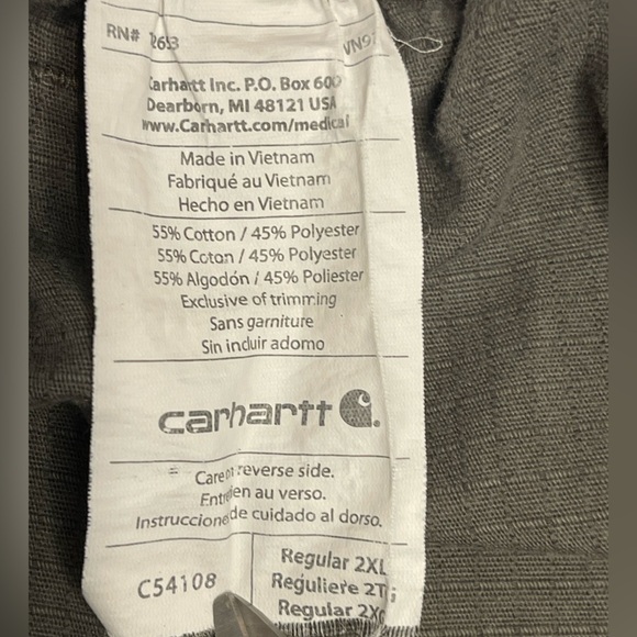 Carhartt Ripstop Cargo/Scrub Pants Men’s Size 2X - Picture 10 of 11
